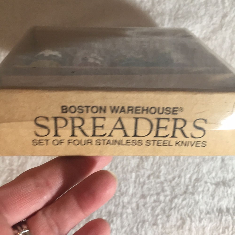 Boston Warehouse holiday cheese, dip, butter spreaders Santa Claus NWT - Picture 3 of 6